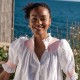 Scholl Women's Summer Blouse White with Coral Hand Smocking